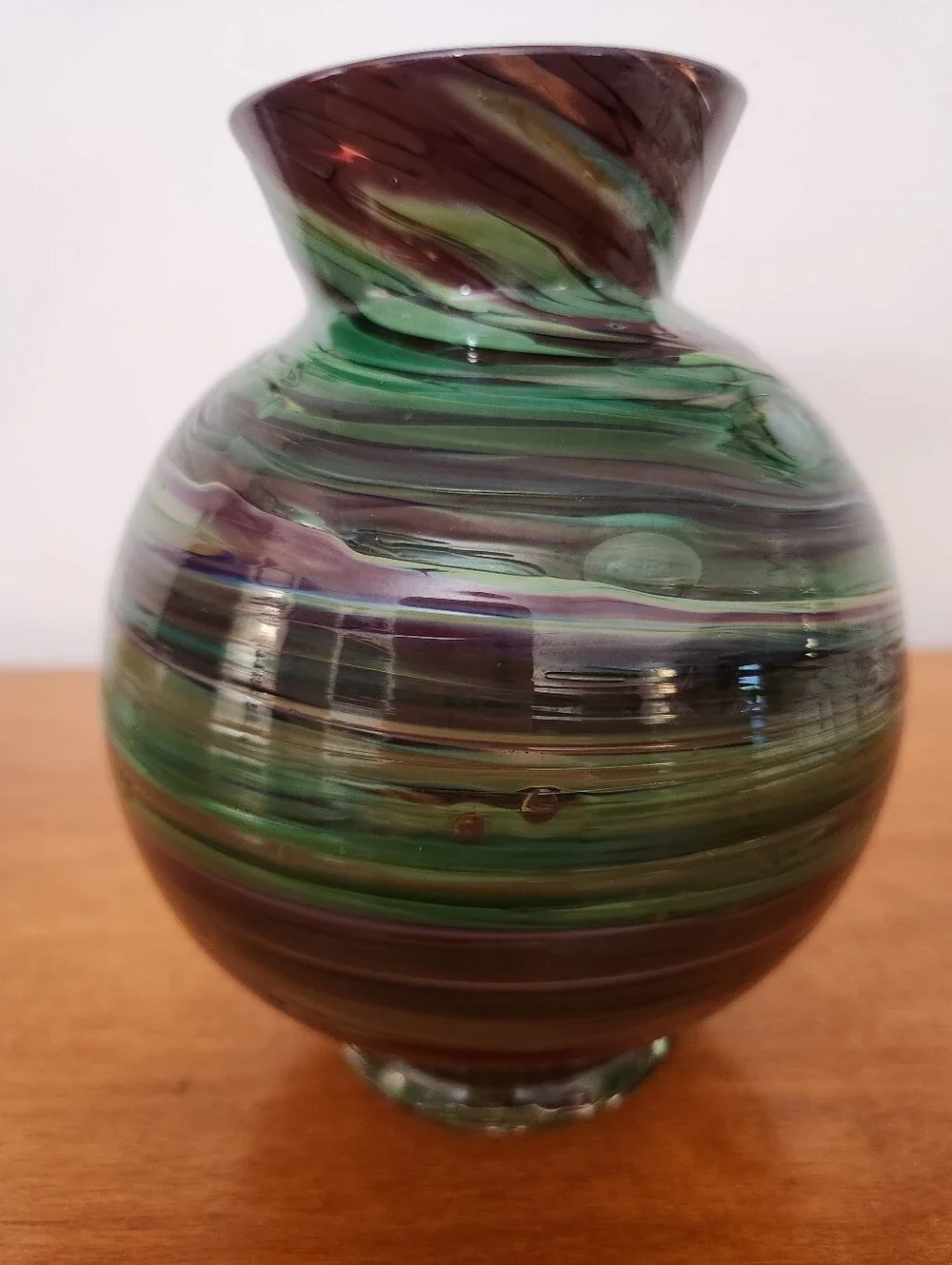 Studio Hand Blown Glass Vase - One Of A Kind